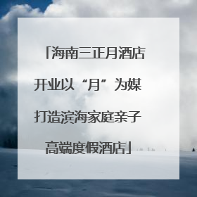 海南三正月酒店开业以“月”为媒打造滨海家庭亲子高端度假酒店