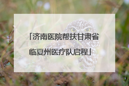 济南医院帮扶甘肃省临夏州医疗队启程