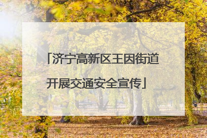 济宁高新区王因街道开展交通安全宣传