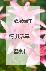 浓浓端午情 共筑幸福家