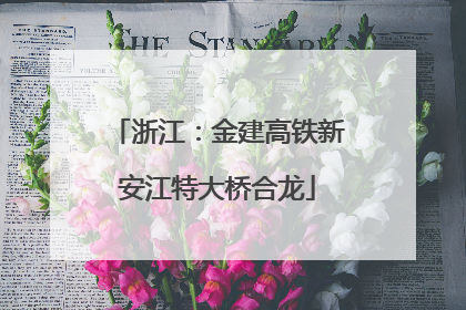 浙江：金建高铁新安江特大桥合龙