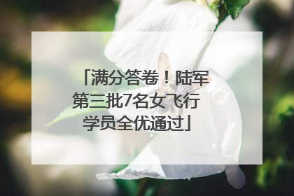 满分答卷！陆军第三批7名女飞行学员全优通过