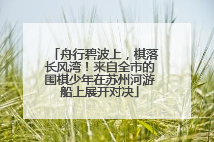 舟行碧波上，棋落长风湾！来自全市的围棋少年在苏州河游船上展开对决