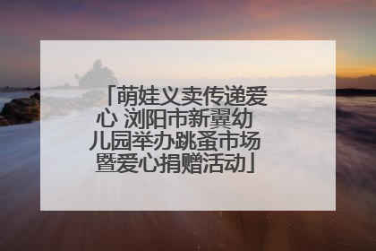 萌娃义卖传递爱心 浏阳市新翼幼儿园举办跳蚤市场暨爱心捐赠活动