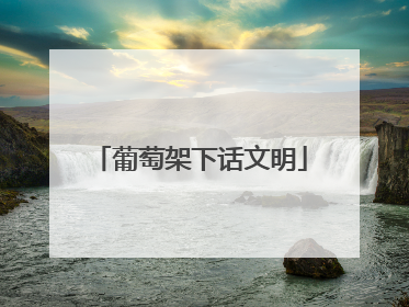 葡萄架下话文明