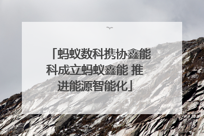 蚂蚁数科携协鑫能科成立蚂蚁鑫能 推进能源智能化