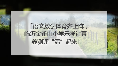 语文数学体育齐上阵，临沂金雀山小学乐考让素养测评“活”起来
