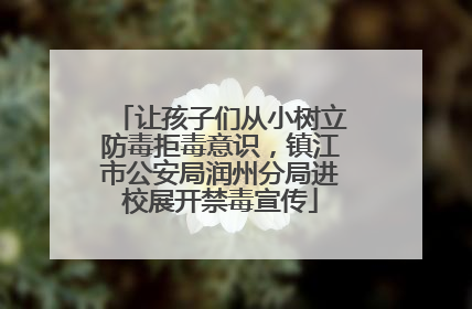 让孩子们从小树立防毒拒毒意识，镇江市公安局润州分局进校展开禁毒宣传
