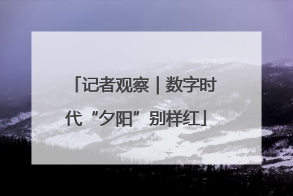 记者观察｜数字时代“夕阳”别样红