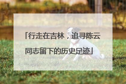 行走在吉林，追寻陈云同志留下的历史足迹