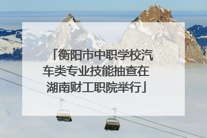 衡阳市中职学校汽车类专业技能抽查在湖南财工职院举行