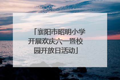 襄阳市昭明小学开展欢庆六一暨校园开放日活动