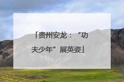 贵州安龙：“功夫少年”展英姿