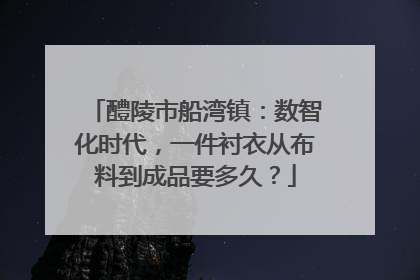醴陵市船湾镇：数智化时代，一件衬衣从布料到成品要多久？