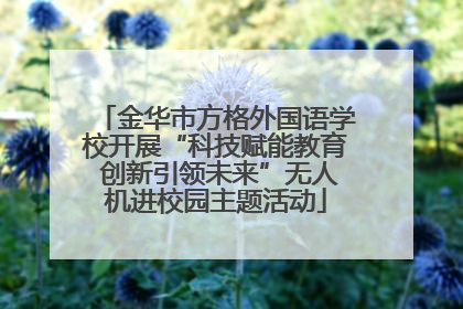 金华市方格外国语学校开展“科技赋能教育 创新引领未来”无人机进校园主题活动