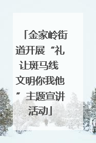 金家岭街道开展“礼让斑马线 文明你我他”主题宣讲活动