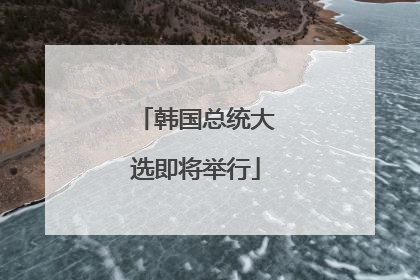 韩国总统大选即将举行