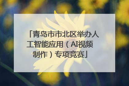 青岛市市北区举办人工智能应用（AI视频制作）专项竞赛
