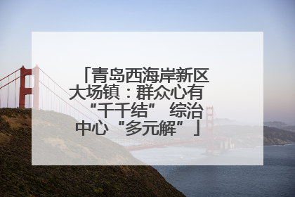 青岛西海岸新区大场镇：群众心有“千千结” 综治中心“多元解”