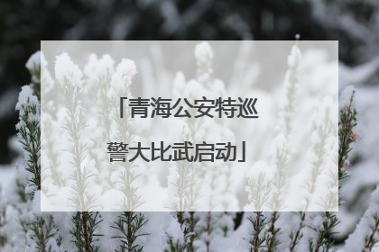 青海公安特巡警大比武启动