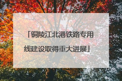 铜陵江北港铁路专用线建设取得重大进展