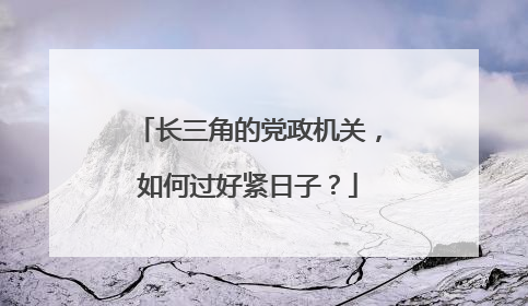 长三角的党政机关，如何过好紧日子？
