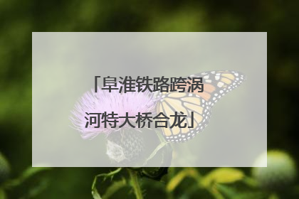 阜淮铁路跨涡河特大桥合龙