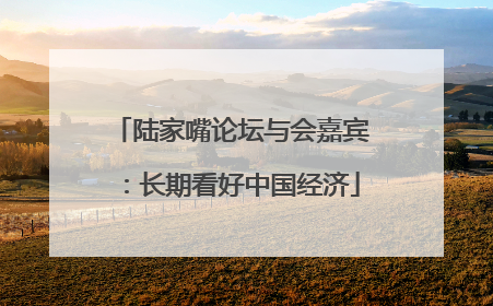 陆家嘴论坛与会嘉宾：长期看好中国经济