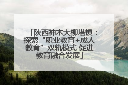 陕西神木大柳塔镇：探索“职业教育+成人教育”双轨模式 促进教育融合发展