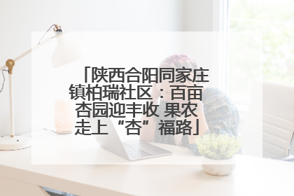陕西合阳同家庄镇柏瑞社区：百亩杏园迎丰收 果农走上“杏”福路