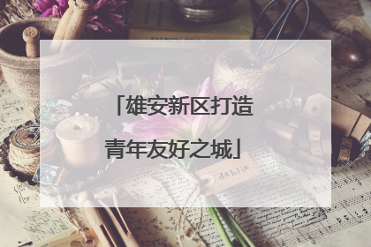 雄安新区打造青年友好之城