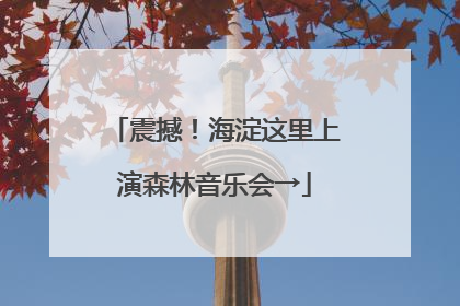 震撼！海淀这里上演森林音乐会→