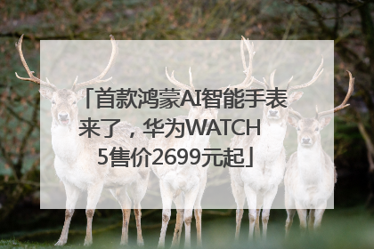 首款鸿蒙AI智能手表来了，华为WATCH 5售价2699元起