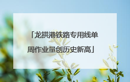 龙拱港铁路专用线单周作业量创历史新高