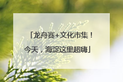 龙舟赛+文化市集！今天，海淀这里超嗨