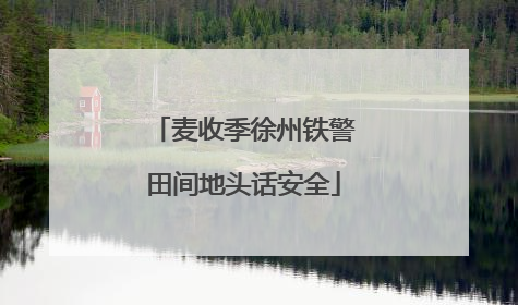 麦收季徐州铁警田间地头话安全