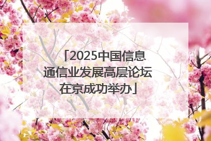2025中国信息通信业发展高层论坛在京成功举办