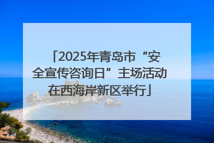2025年青岛市“安全宣传咨询日”主场活动在西海岸新区举行
