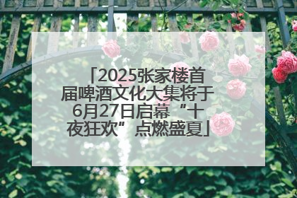 2025张家楼首届啤酒文化大集将于6月27日启幕“十夜狂欢”点燃盛夏