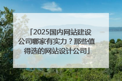 2025国内网站建设公司哪家有实力？那些值得选的网站设计公司