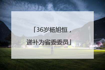 36岁杨旭恒，递补为省委委员