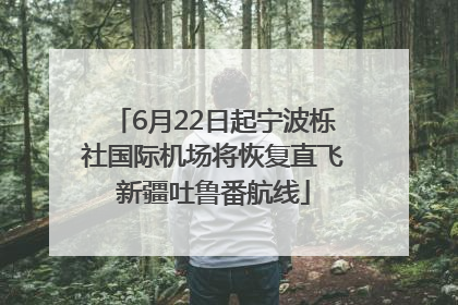 6月22日起宁波栎社国际机场将恢复直飞新疆吐鲁番航线