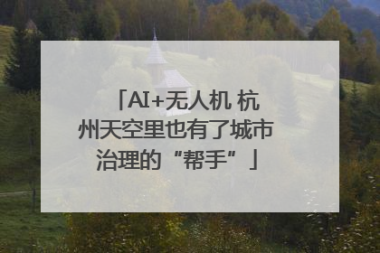 AI+无人机 杭州天空里也有了城市治理的“帮手”